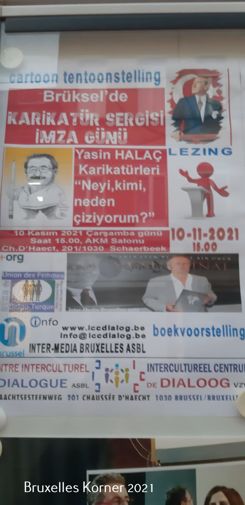 Yusuf Cınal'ın Yeni kitabi ve Yasin Halaç'ın yeni karikatürleri sergilendi.