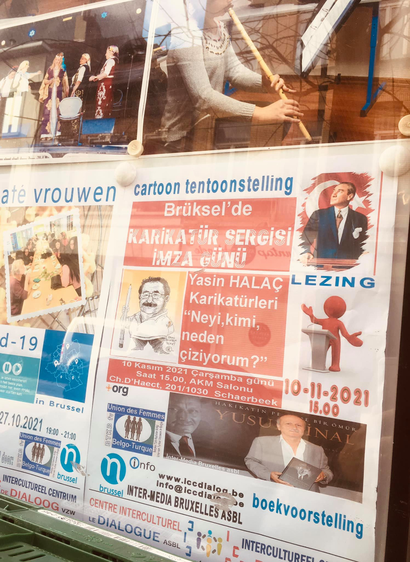 Yusuf Cınal'ın Yeni kitabi ve Yasin Halaç'ın yeni karikatürleri sergilendi.