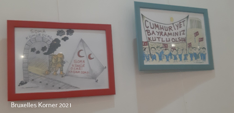 Yusuf Cınal'ın Yeni kitabi ve Yasin Halaç'ın yeni karikatürleri sergilendi.