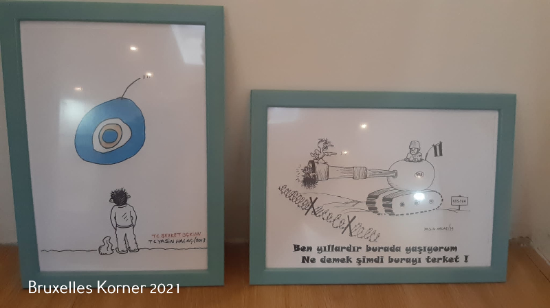 Yusuf Cınal'ın Yeni kitabi ve Yasin Halaç'ın yeni karikatürleri sergilendi.