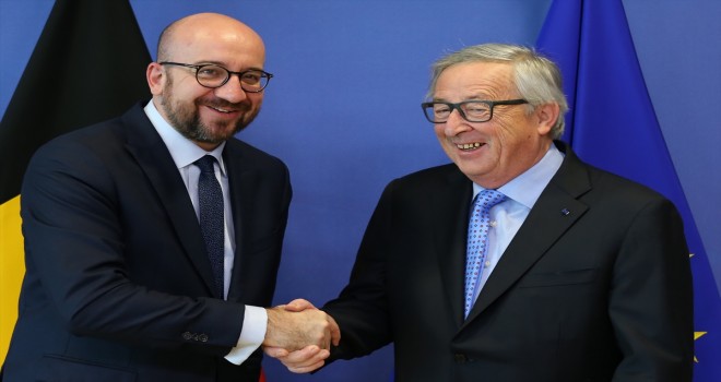 Genel Belçika Başbakanı Michel ile AB Komisyonu Başkanı Juncker