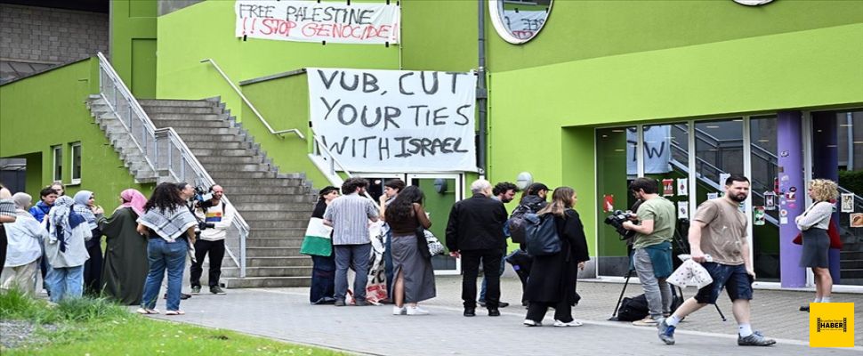 Belçika'da üniversite öğrencileri İsrail'e "akademik boykot" için eylem başlattı