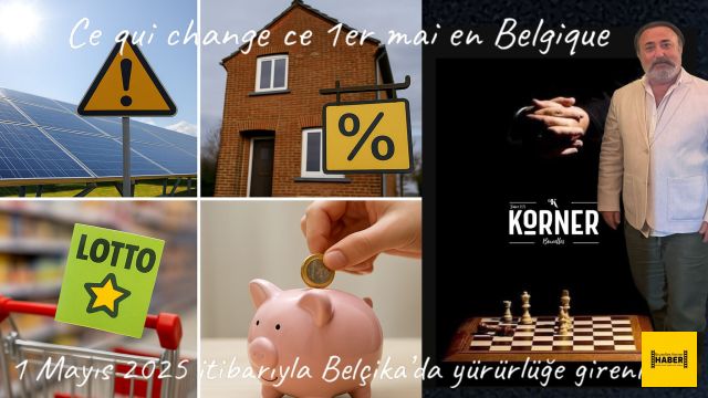 1 Mayıs 2025 itibarıyla Belçika’da yürürlüğe girenler/Ce qui change ce 1er mai en Belgique