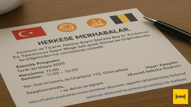 Ekonomi ve Ticaret Ateşesi Sayın Stefano Bey ile Yardımcısı Sayın Müge Kaçar, 20 Mayıs 2025 Salı günü Brüksel’de
