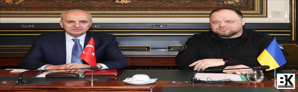 TBMM Başkanı Kurtulmuş, Brüksel'de Ukrayna Meclis Başkanı Stefanchuk ile görüştü