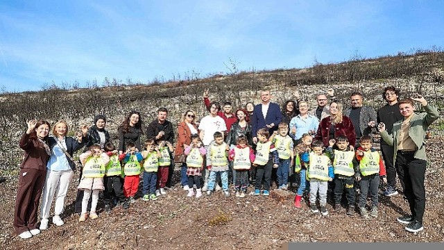 Minik ellerden yanan alanlara umut tohumları