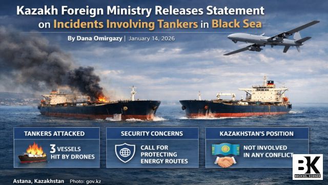 Kazakh Foreign Ministry Releases Statement on Incidents Involving Tankers in Black Sea