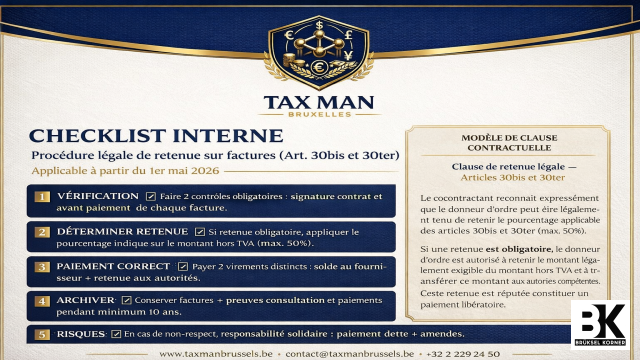 À compter du 1er mai 2026, la logique de contrôle “dettes sociales/fiscales” liée à l’obligation de retenue sur factures franchit un cap