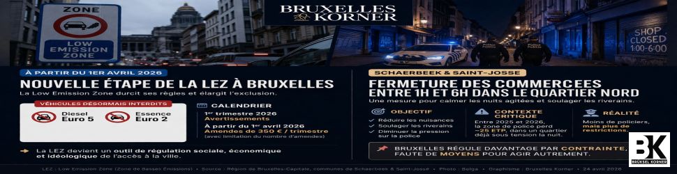 Bruxelles – LEZ durcie et nuit sous contrôle : la ville bascule dans une logique de contrainte