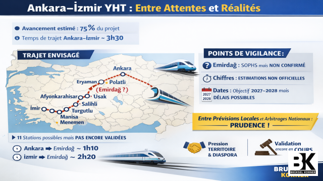 Ankara–İzmir YHT : entre projections locales et réalité du chantier
