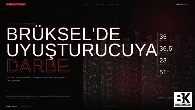 Brüksel'de Uyuşturucuya Darbe: