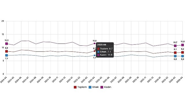 İşgücü İstatistikleri, Nisan 2026