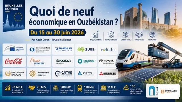 Quoi de neuf économique en Ouzbékistan ? Du 15 au 30 juin 2026