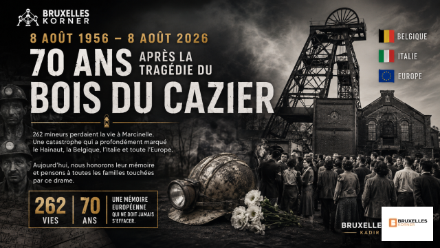 8 août 1956 – 8 août 2026 Bois du Cazier : 262 vies, 70 ans de mémoire