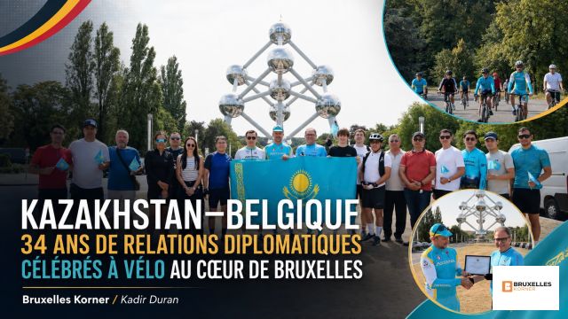 Kazakhstan–Belgique : 34 ans de relations diplomatiques célébrés à vélo au cœur de Bruxelles