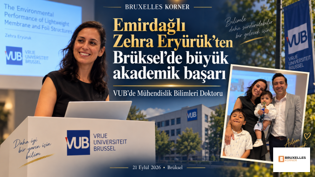 Emirdağlı Zehra Eryürük’ten Brüksel’de büyük akademik başarı