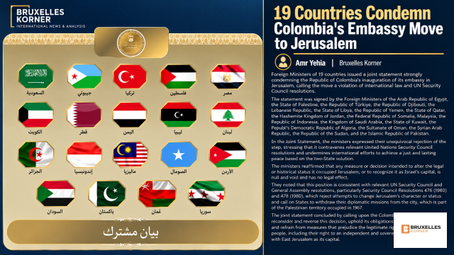 19 Countries Condemn Colombia's Embassy Move to Jerusalem