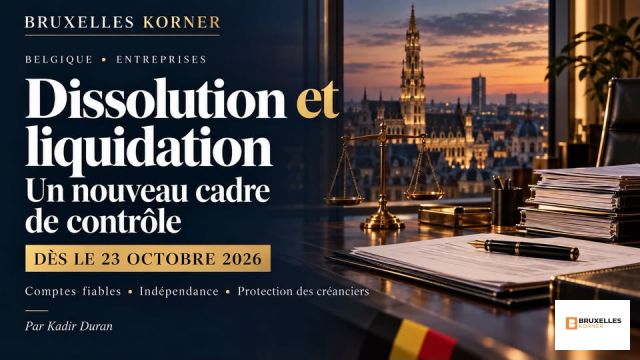 Belgique : un nouveau cadre de contrôle pour la dissolution et la liquidation des sociétés