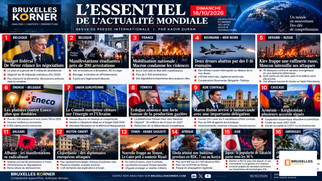 L’ESSENTIEL DE L’ACTUALITÉ MONDIALE DIMANCHE 18 OCTOBRE 2026