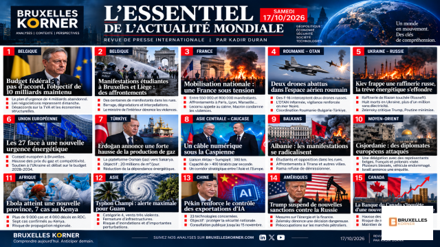L’ESSENTIEL DE L’ACTUALITÉ MONDIALE Samedi 17 octobre 2026