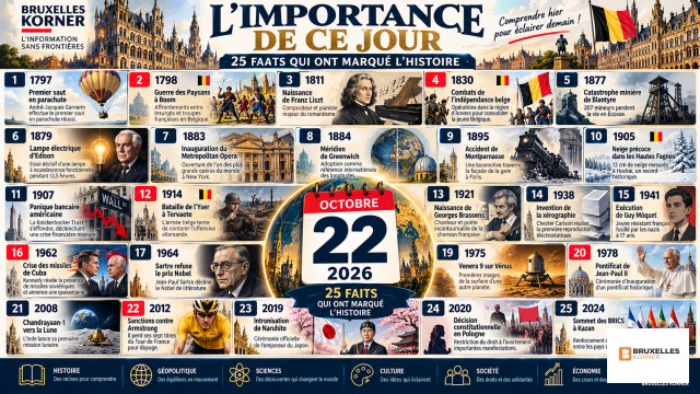 L’IMPORTANCE DE CE JOUR — 22 OCTOBRE 2026 25 événements qui ont marqué l’histoire du monde