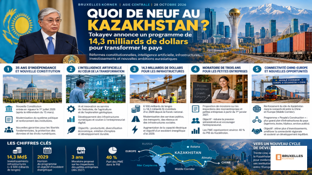 QUOI DE NEUF AU KAZAKHSTAN ? Kazakhstan 2026 : Tokayev annonce un programme de 14,3 milliards de dollars pour transformer le pays