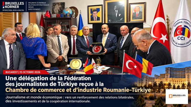 Une délégation de la Fédération des journalistes de Türkiye reçue à la Chambre de commerce et d’industrie Roumanie–Türkiye