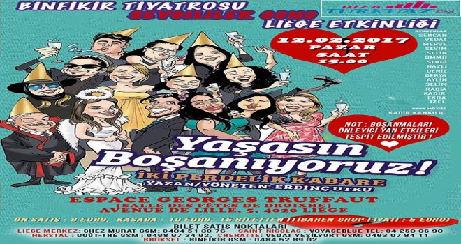 Binfikir Tiyatrosu “Yaşasın Boşanıyoruz!” ile Liège’de
