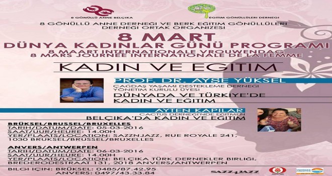 8. GÖNÜLLÜ ANNELER DERNEĞİ 8 MART KADINLAR GÜNÜ KONFERANSI