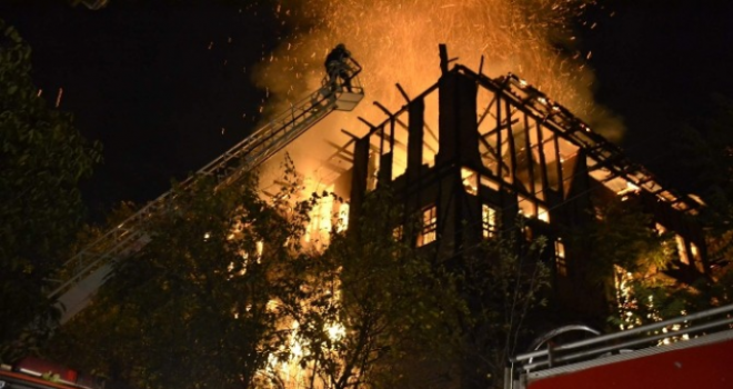Safranbolu'da Tarihi Konak Yandı Kül Oldu