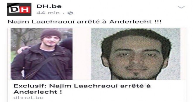 L'homme arrêté à Anderlecht n'est pas Najim Laachraoui
