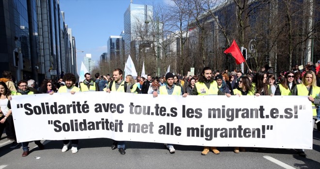 Brüksel'de ırkçılık protestosu