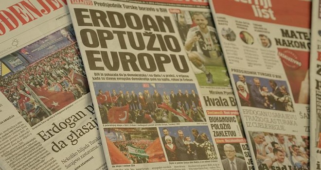 Cumhurbaşkanı Erdoğan'ın Bosna Hersek ziyareti manşetlerde
