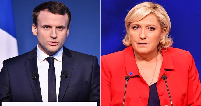 Fransa cumhurbaşkanlığı seçiminde Macron ve Le Pen ikinci turda