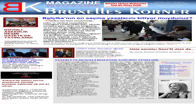 BRUXELLES KORNER Magazin 2016 2'inci baskısı