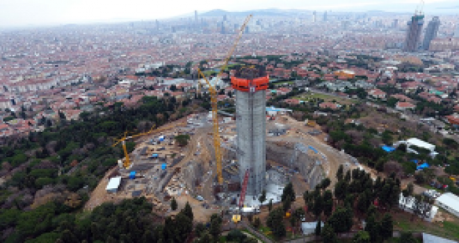 İstanbul'un Siluetini Değiştirecek Kule Havadan Görüntülendi