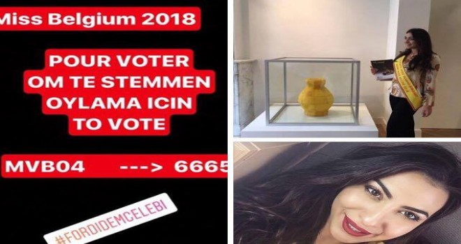 2018 Belçika Güzellik Yarışmasına katılan türk kökenli aday Didem Celebi 