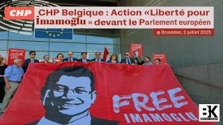 CHP Belgique : Action “Liberté pour İmamoğlu” devant le Parlement européen