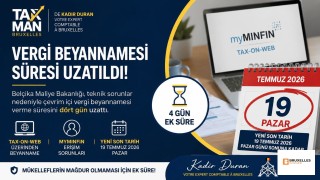 Belçika’da vergi mükelleflerini ilgilendiren önemli bir gelişme yaşandı