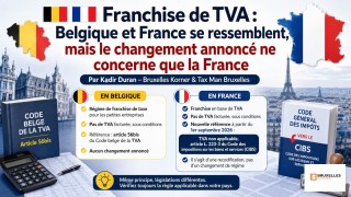 Franchise de TVA : Belgique et France se ressemblent, mais le changement annoncé ne concerne que la France