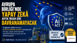 AVRUPA BİRLİĞİ'NDE YAPAY ZEKÂ ARTIK İNSAN GİBİ DAVRANAMAYACAK TR/FR