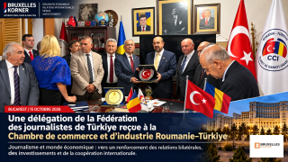 Une délégation de la Fédération des journalistes de Türkiye reçue à la Chambre de commerce et d’industrie Roumanie–Türkiye